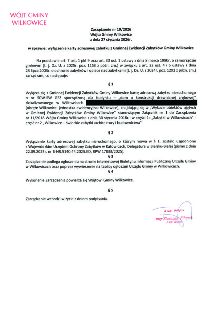 Wykreślenie budynku z GEZ